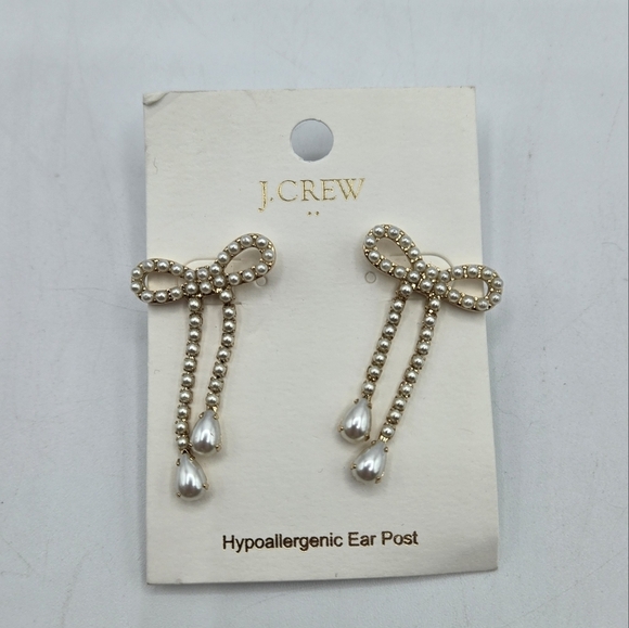 J. Crew Pearl bow earrings - Picture 3 of 5